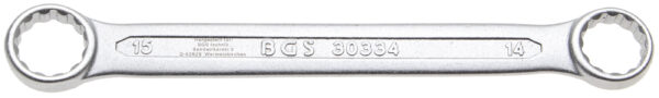 Doppel-Ringschlüssel  extra flach  SW 14 x 15 mm