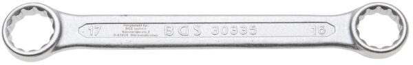 Doppel-Ringschlüssel  extra flach  SW 16 x 17 mm