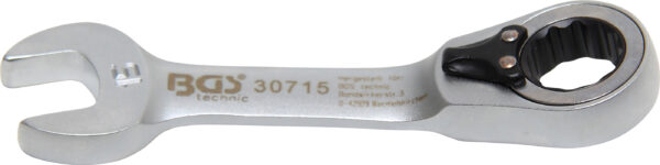 Ratschenring-Maulschlüssel  kurz  umschaltbar  SW 15 mm