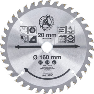 Hartmetall-Kreissägeblatt  Ø 160 x 20 x 24 mm  36 Zähne