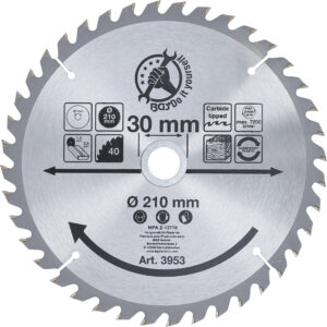 Hartmetall-Kreissägeblatt  Ø 210 x 30 x 26 mm  40 Zähne