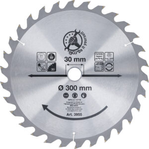 Hartmetall-Kreissägeblatt  Ø 300 x 30 x 32 mm  30 Zähne