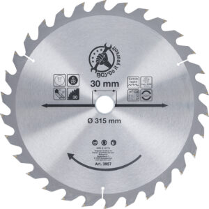 Hartmetall-Kreissägeblatt  Ø 315 x 30 x 30 mm  30 Zähne