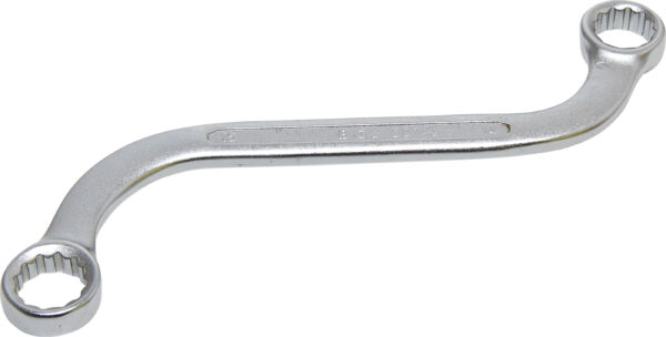 S-Form Doppel-Ringschlüssel Zwölfkant  SW 14 x 15 mm