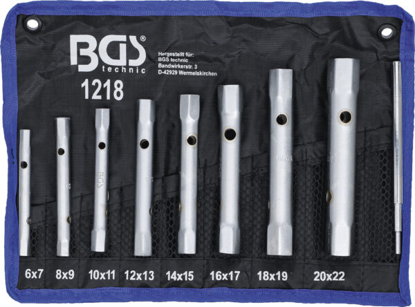 Rohrsteckschlüssel-Satz  SW 6 x 7 - 20 x 22 mm  9-tlg.
