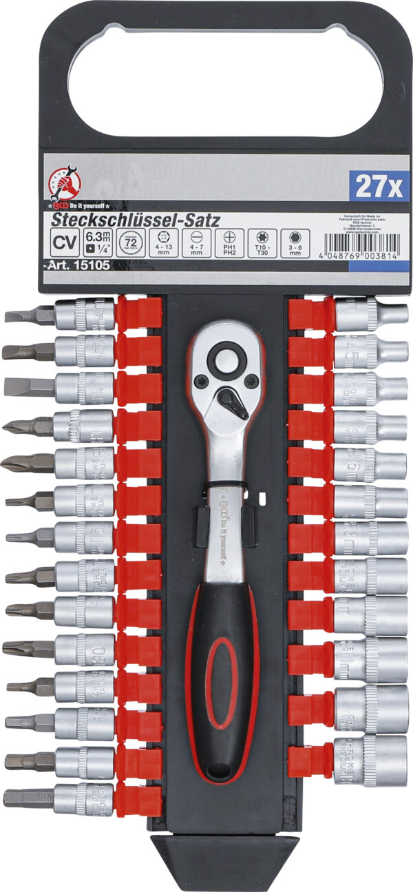 Steckschlüssel-Satz  Antrieb 63 mm 14  SW 4 - 13 m...