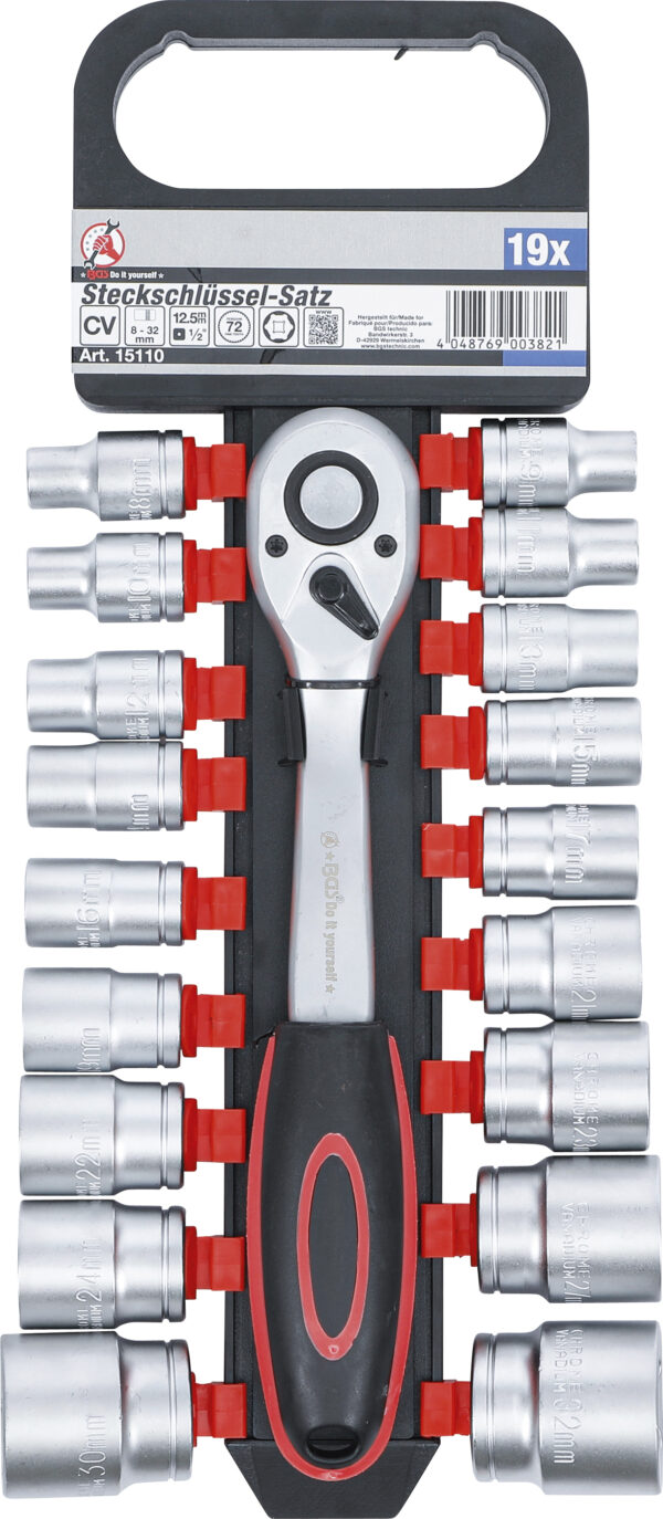 Steckschlüssel-Satz  Antrieb 125 mm 12  SW 8 - 32 ...