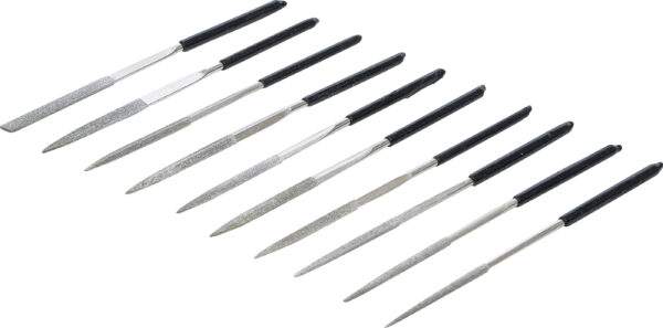 Diamantfeilen-Satz  gerade  140 x 3 mm  10-tlg.