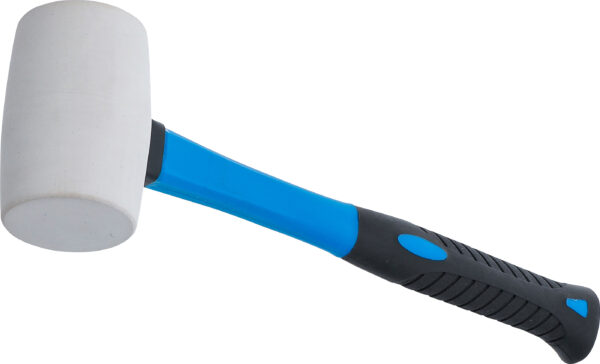 Gummihammer  Fiberglasstiel  weißer Kopf  Ø 48 mm  250 g