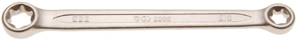Doppel-Ringschlüssel mit E-Profil-Ringköpfen  SW E16 x E22