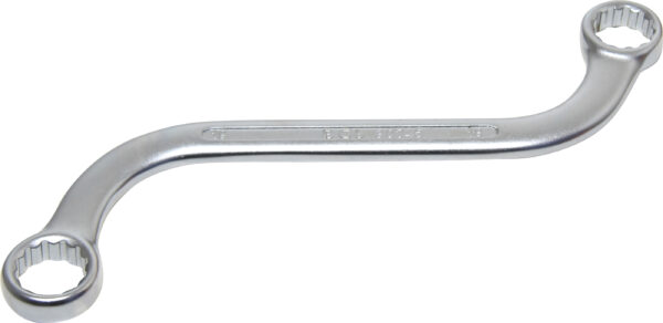 S-Form Doppel-Ringschlüssel Zwölfkant  SW 18 x 19 mm