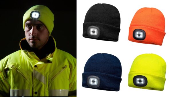 Mütze mit LED Kopflampe