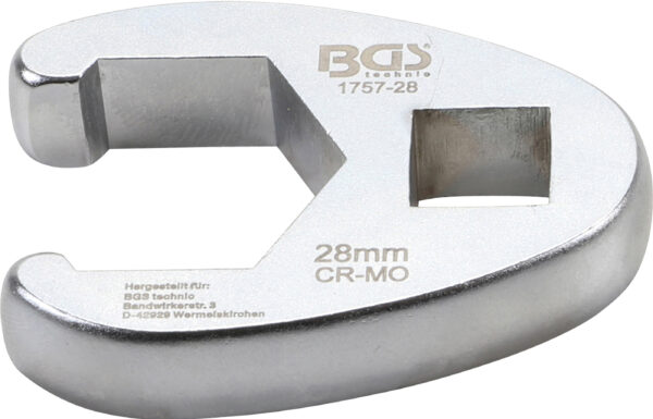 Hahnenfußschlüssel  Antrieb Innenvierkant 125 mm 12...