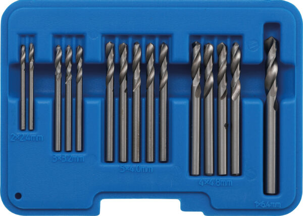 Blindnietbohrer-Satz  HSS  24 - 64 mm  15-tlg.