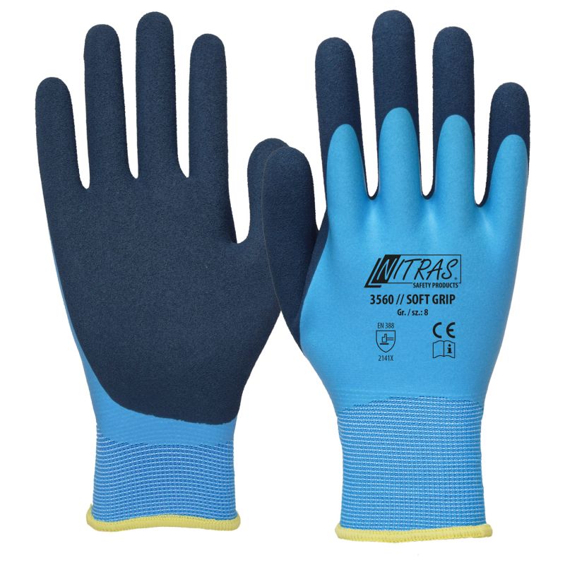 SOFT GRIP Polyester-Latexschaum-Handschuh 3560 1 SOFT GRIP Polyester-Latexschaum-Handschuh 3560