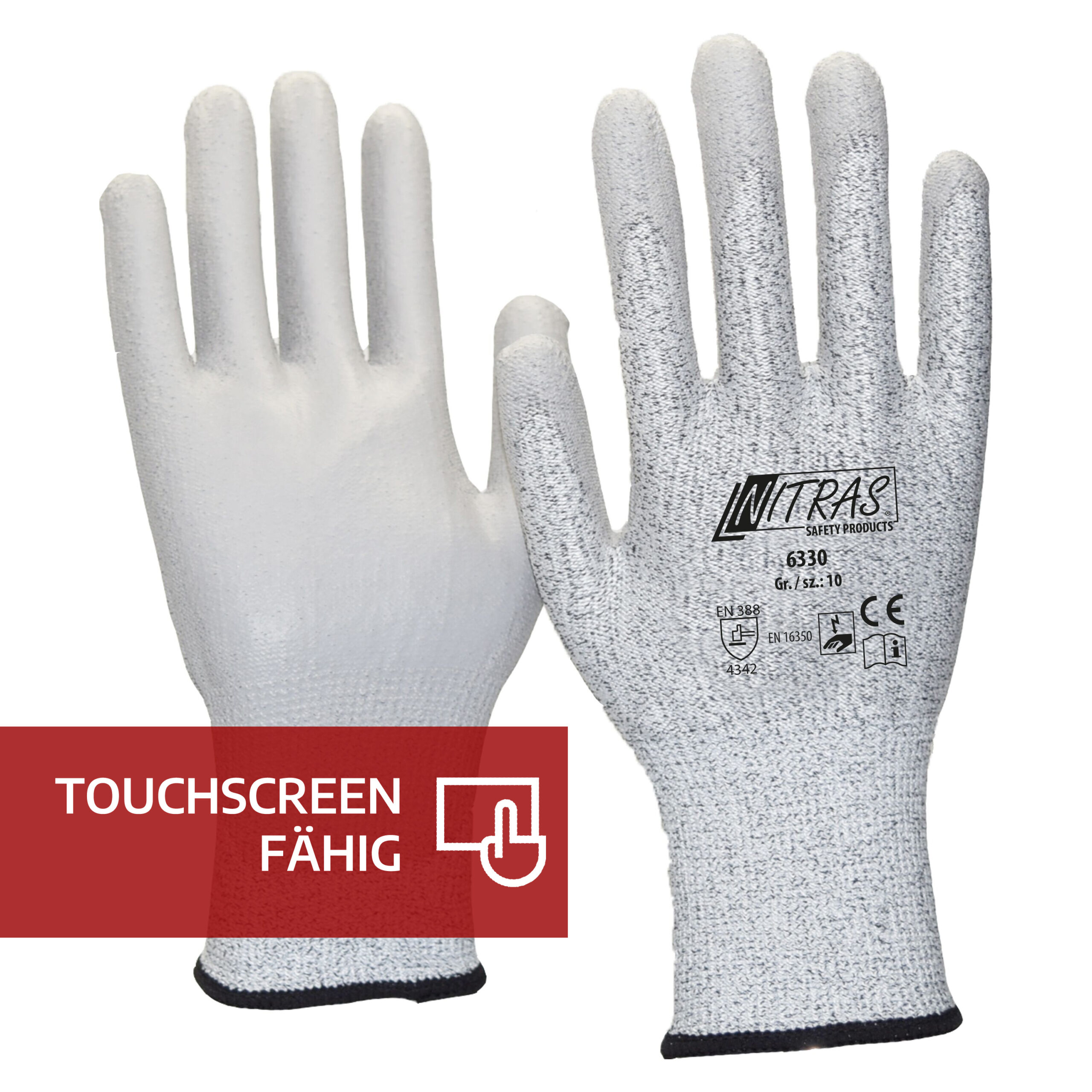 ESD-Schnittschutzhandschuh PU-beschichtet 6330 touchscree... 1 ESD-Schnittschutzhandschuh PU-beschichtet 6330 touchscree...