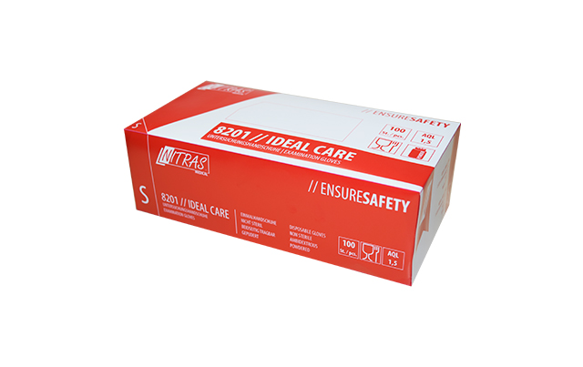 Gepuderte Einmalhandschuhe LATEX IDEAL CARE P 8201 1 Gepuderte Einmalhandschuhe LATEX IDEAL CARE P 8201