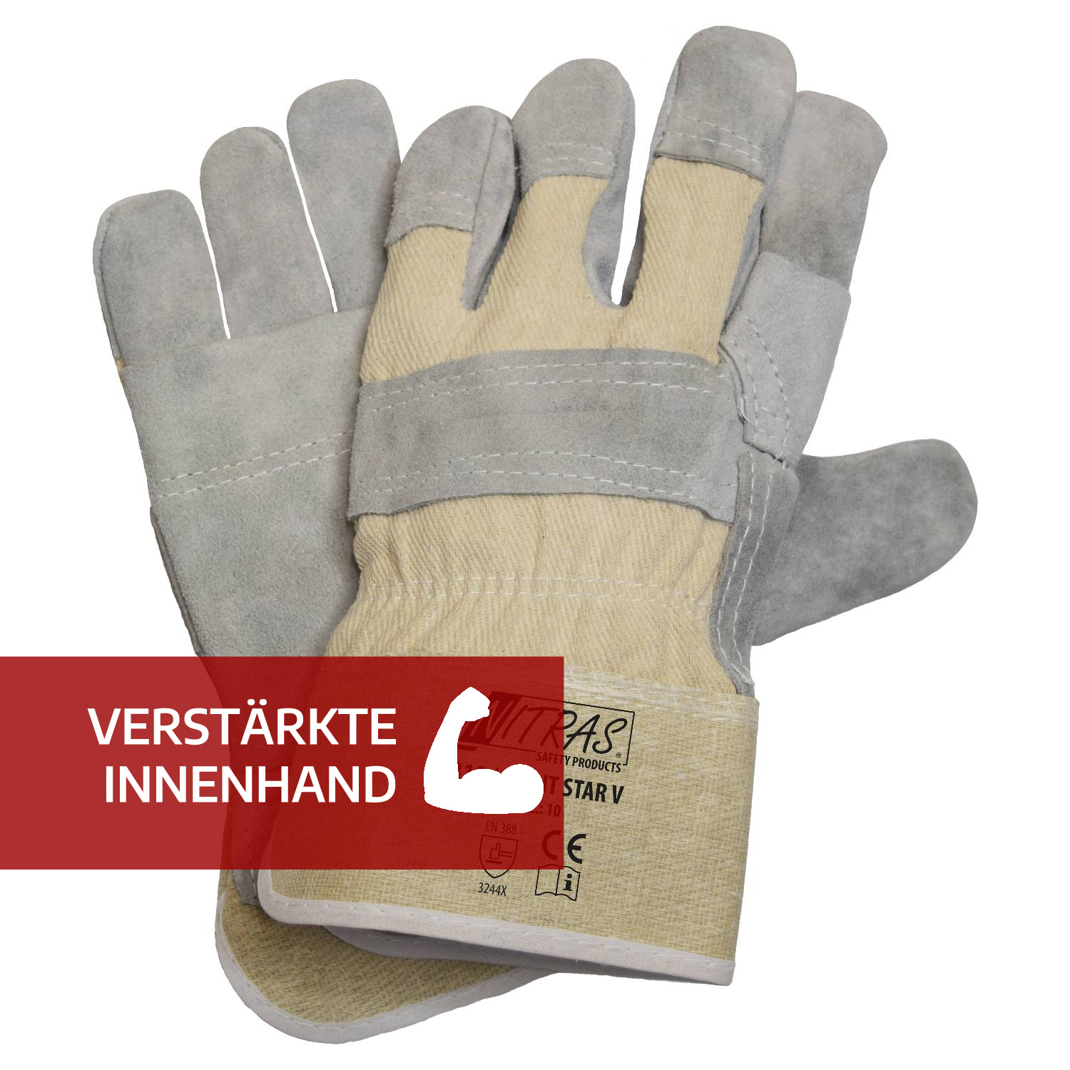 Rindspaltlederhandschuh SPLIT STAR V 1315 1 Rindspaltlederhandschuh SPLIT STAR V 1315