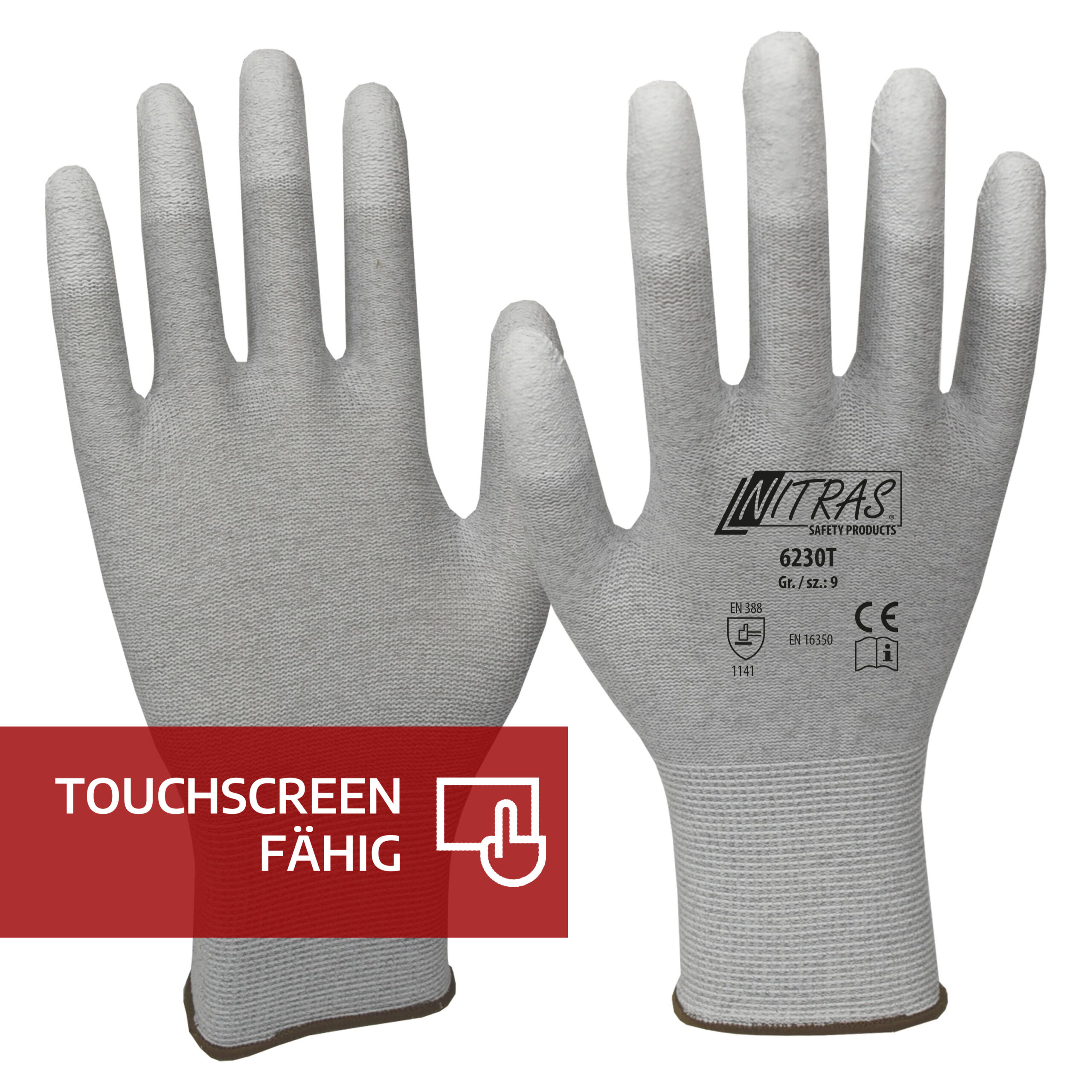 ESD-Fingerkuppenhandschuh Nylon-PU 6230T 1 ESD-Fingerkuppenhandschuh Nylon-PU 6230T